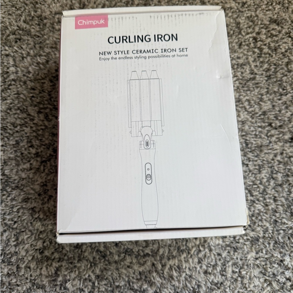 New In Box Never Used 3 Barrel Ceramic Curling Iron Crimper